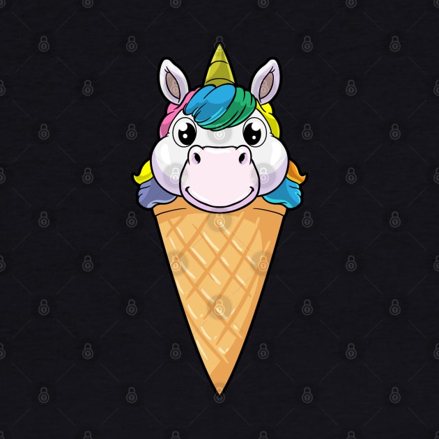 Unicorn with Ice cream cone & Ice cream by Markus Schnabel